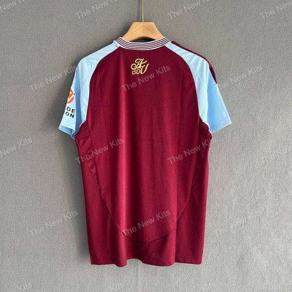 Aston Villa Home (7) aston villa football shirt