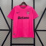 Sporting pink kit