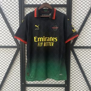 Ac Milan 25/26 Off White Kit Black – Fan Version