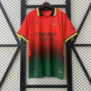 AC Milan 25/26 Off White kit Red - Fan Version