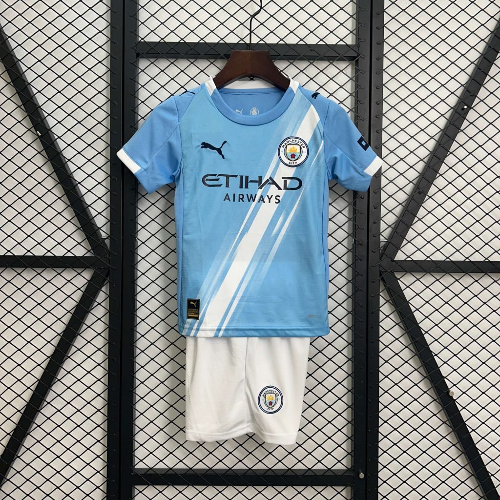 Manchester City 2025/26 Home Kit – Kids