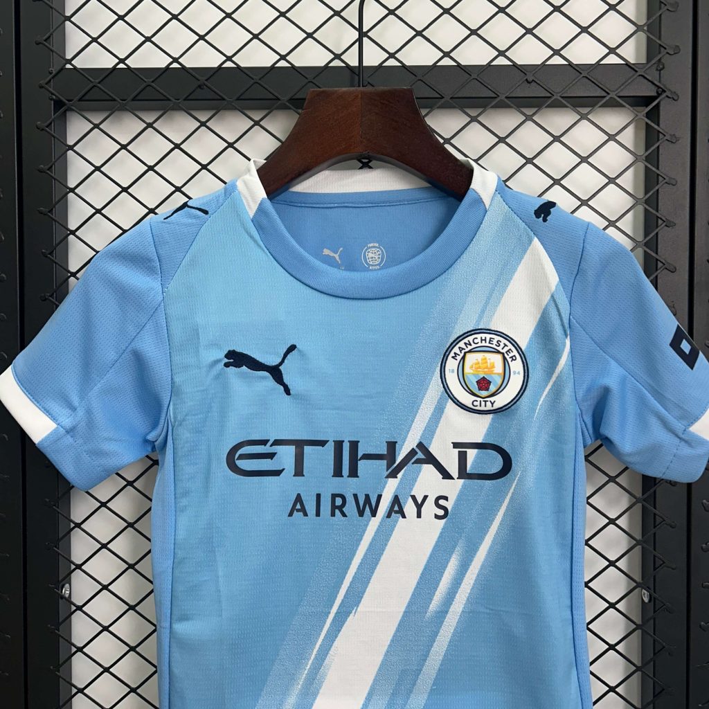 Manchester City 2025/26 Home Kit – Kids