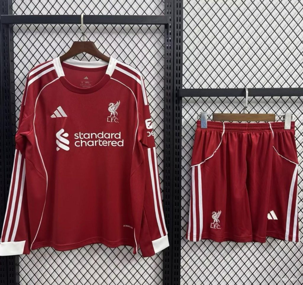 Liverpool 2025/26 Home Kit LS – Kids