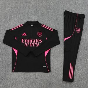 Arsenal Black/Pink 25/26 Tracksuit